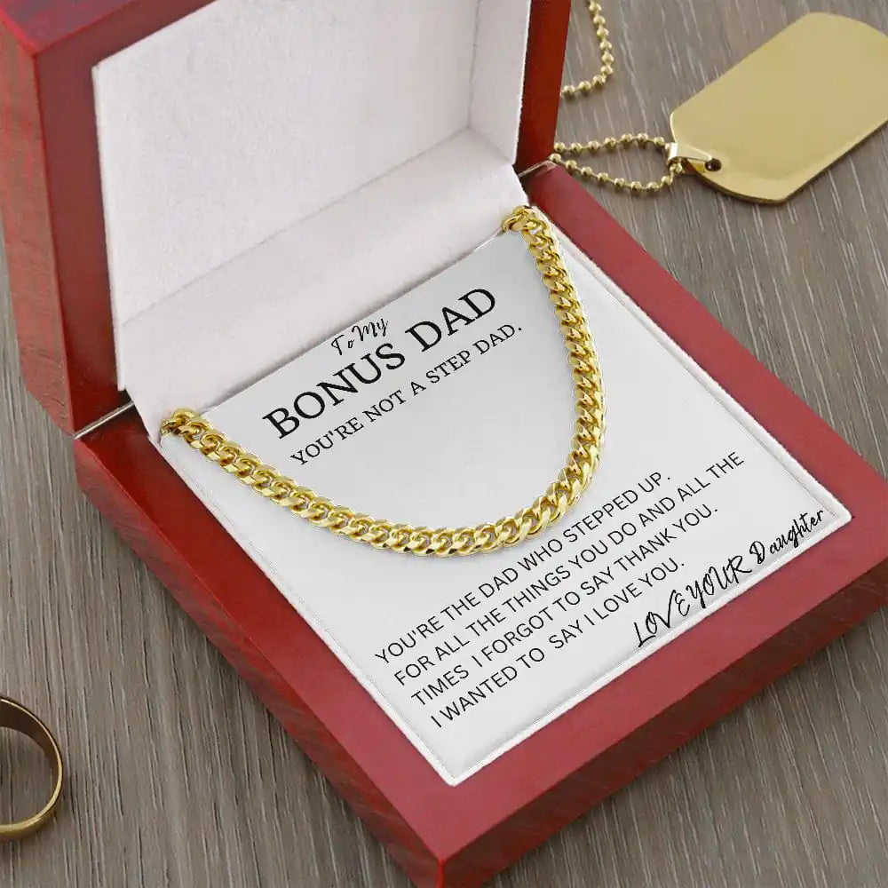 Bonus Dad Cuban Chain Gift For Man Gift for Jewelry | Gifting2Go
