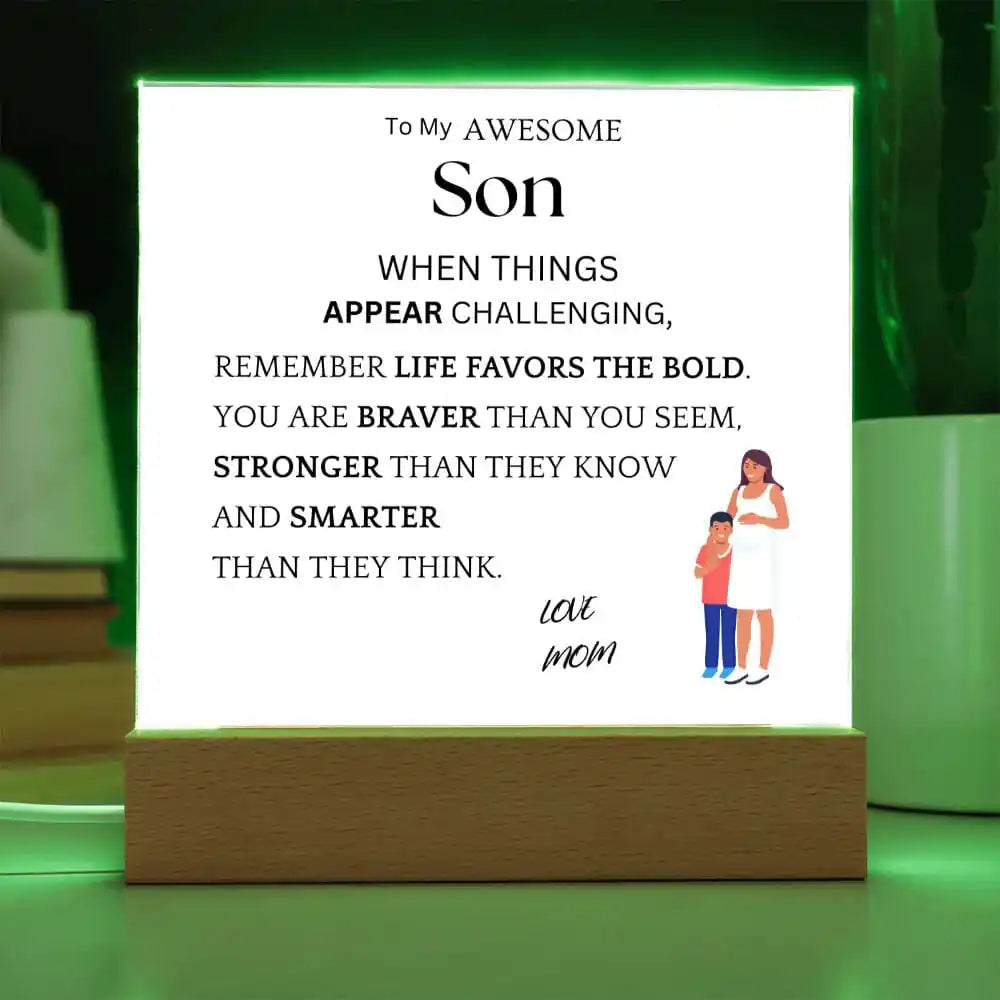 Favors The Bold Acrylic Plaque Gift for 708 - Home & Garden > Decor > Decorative Plaques | Gifting2Go