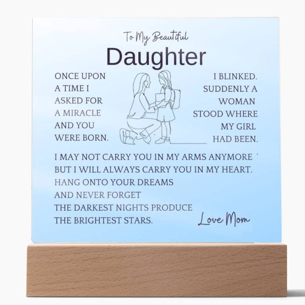 In My Heart Gift For Daughter Acrylic Plaque