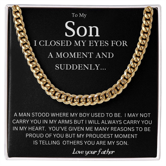 Proud To Be Your Father Son Gift