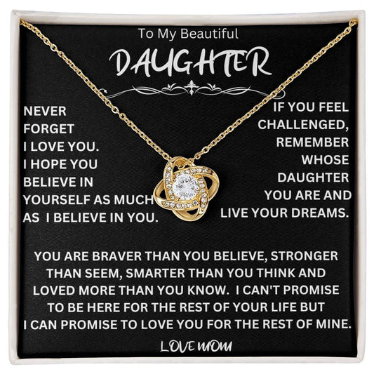 Live Your Dreams Necklace Gift For Daughter
