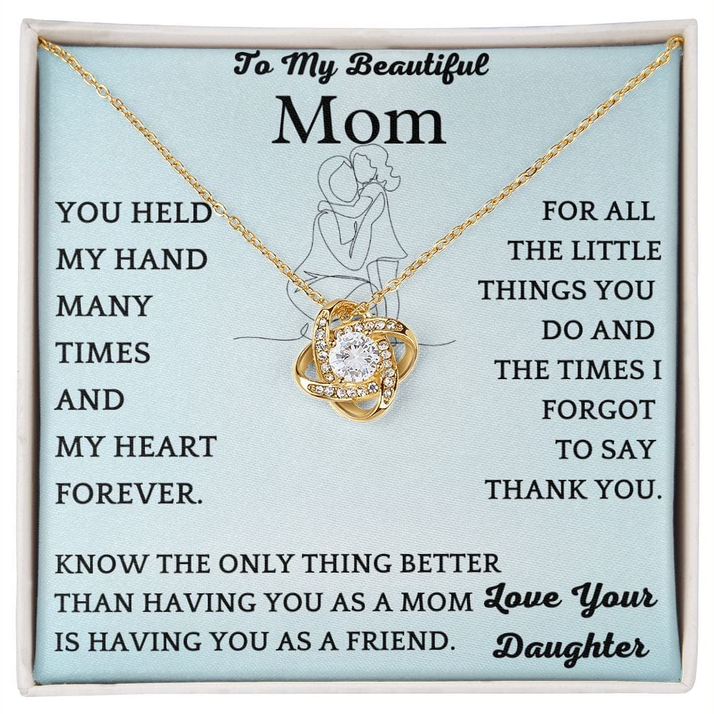 Mom As Friend Necklace Gift