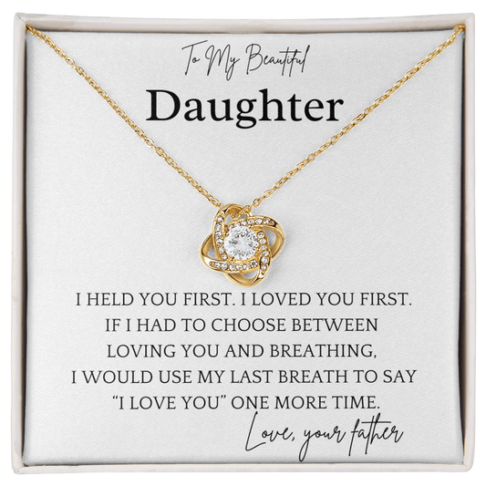 Held You First Daughter Necklace