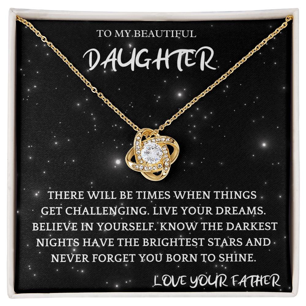 Born To Shine Necklace Daughter Gift