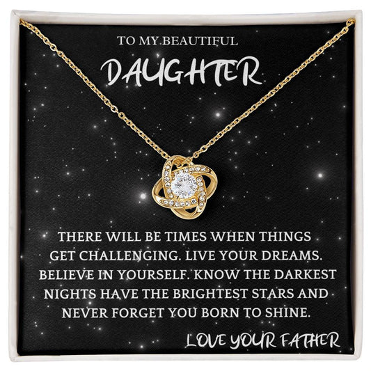 Born To Shine Necklace Daughter Gift