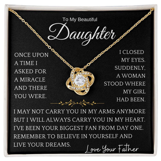 Biggest Fan Daughter Necklace Gift