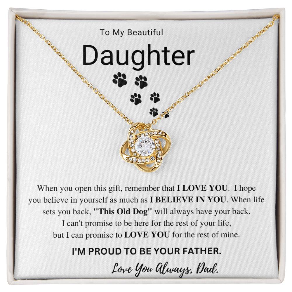 Old Dog Necklace Gift Daughter