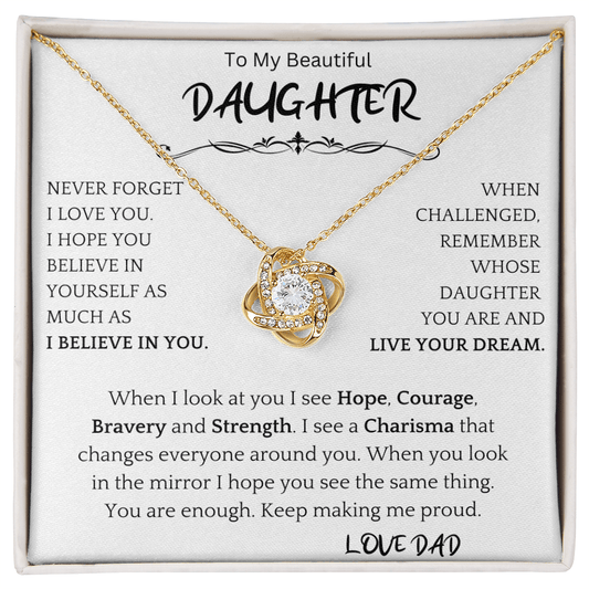 Hope, Courage Daughter Gift