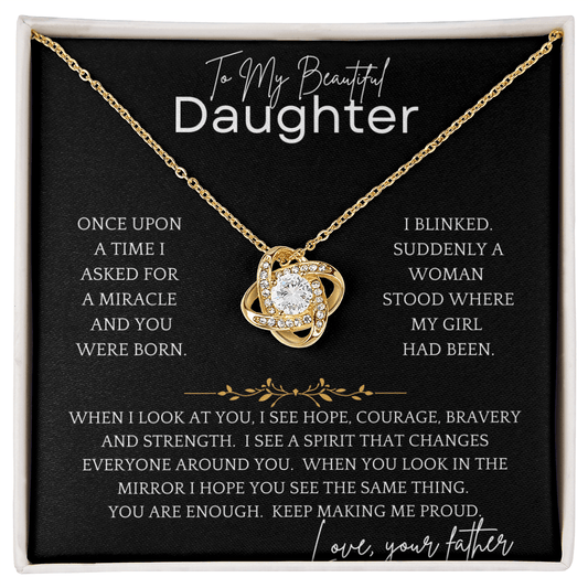 I Blinked Daughter Necklace