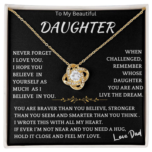 Beautiful, Smart Daughter Necklace Gift