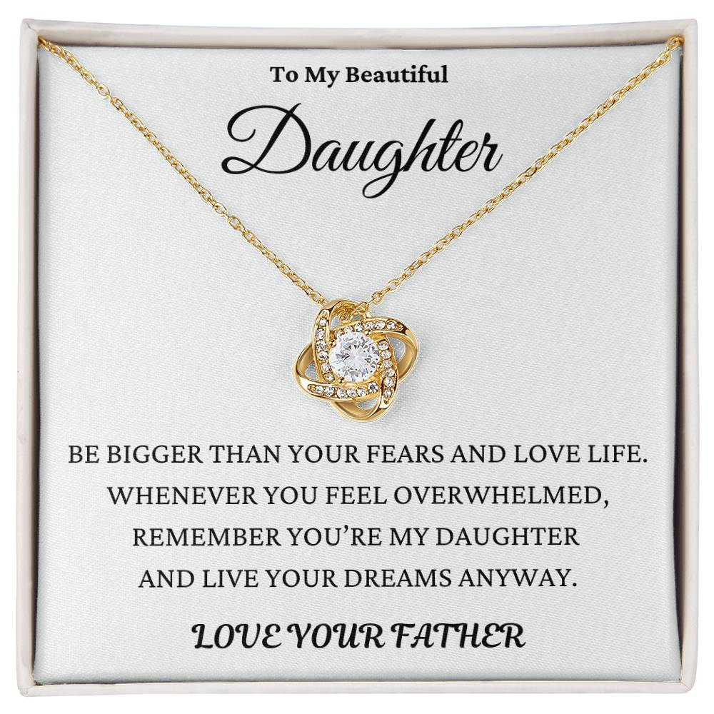 Bigger Than Fears Necklace Gift Daughter