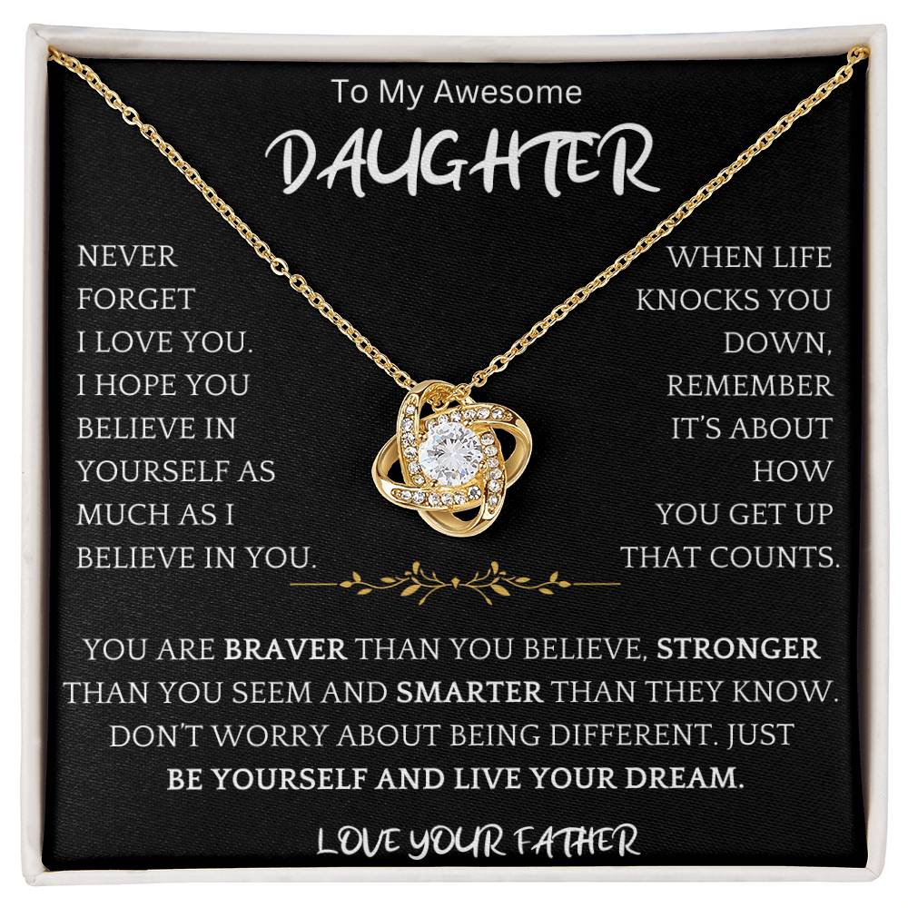 Braver, Stronger Necklace Daughter Gift