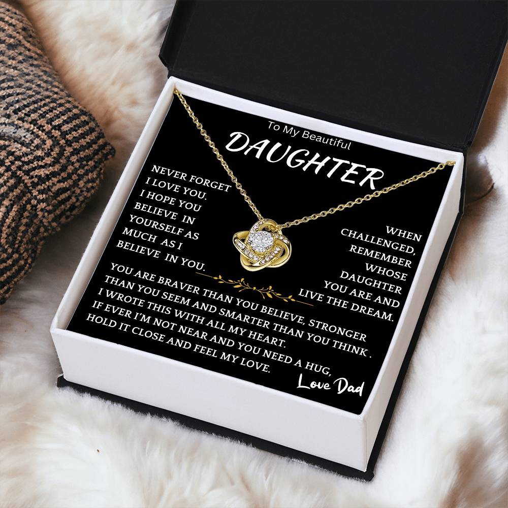 Beautiful, Smart Daughter Necklace Gift