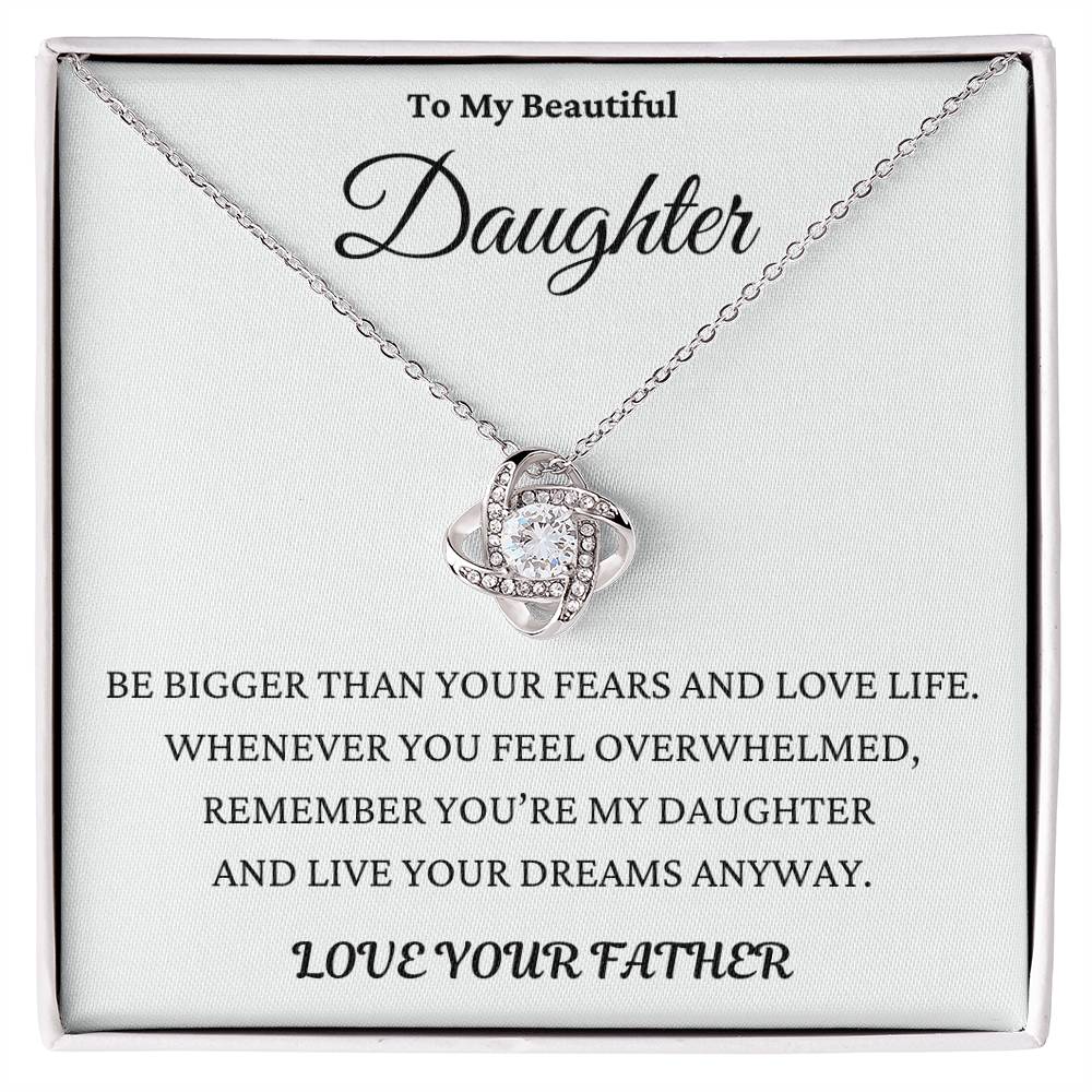 Bigger Than Fears Necklace Gift Daughter