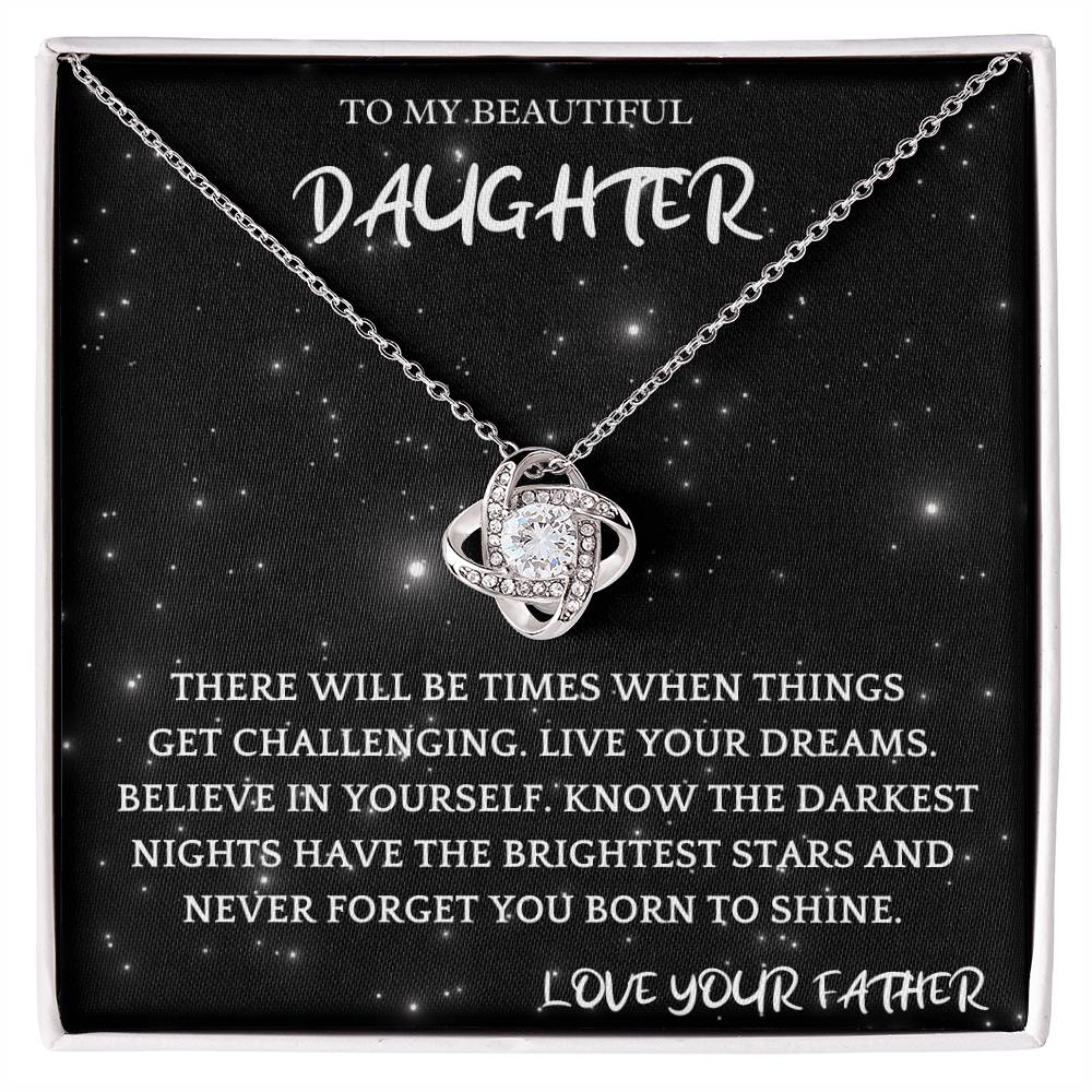 Born To Shine Necklace Daughter Gift