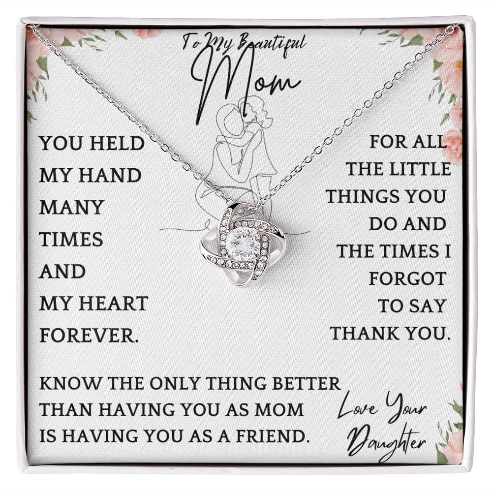 Thank You Mom Necklace Gift