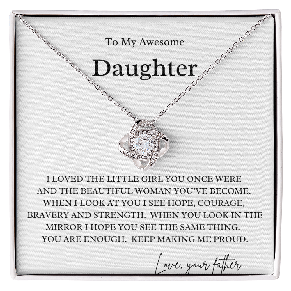 Courage, Bravery Daughter Necklace