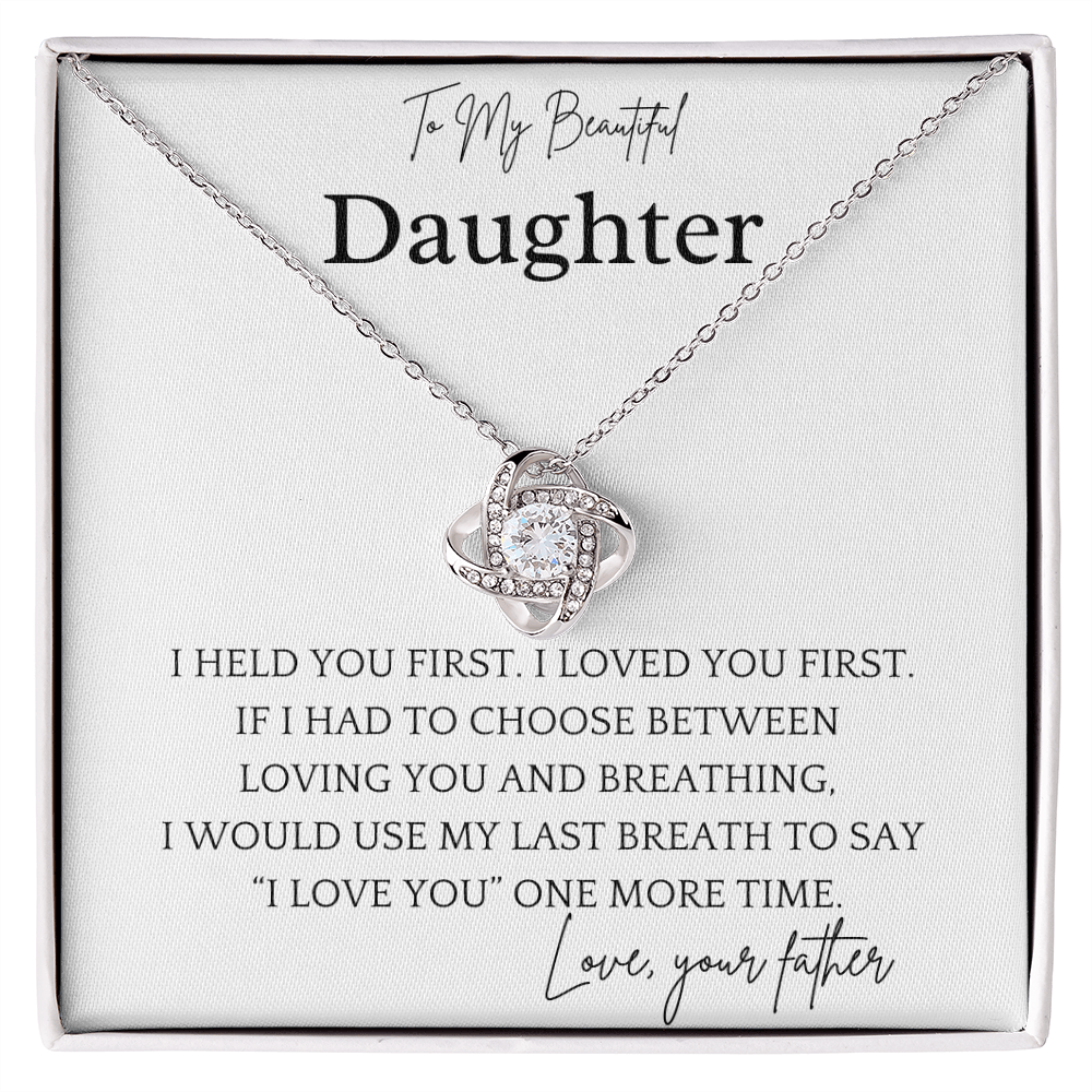 Held You First Daughter Necklace