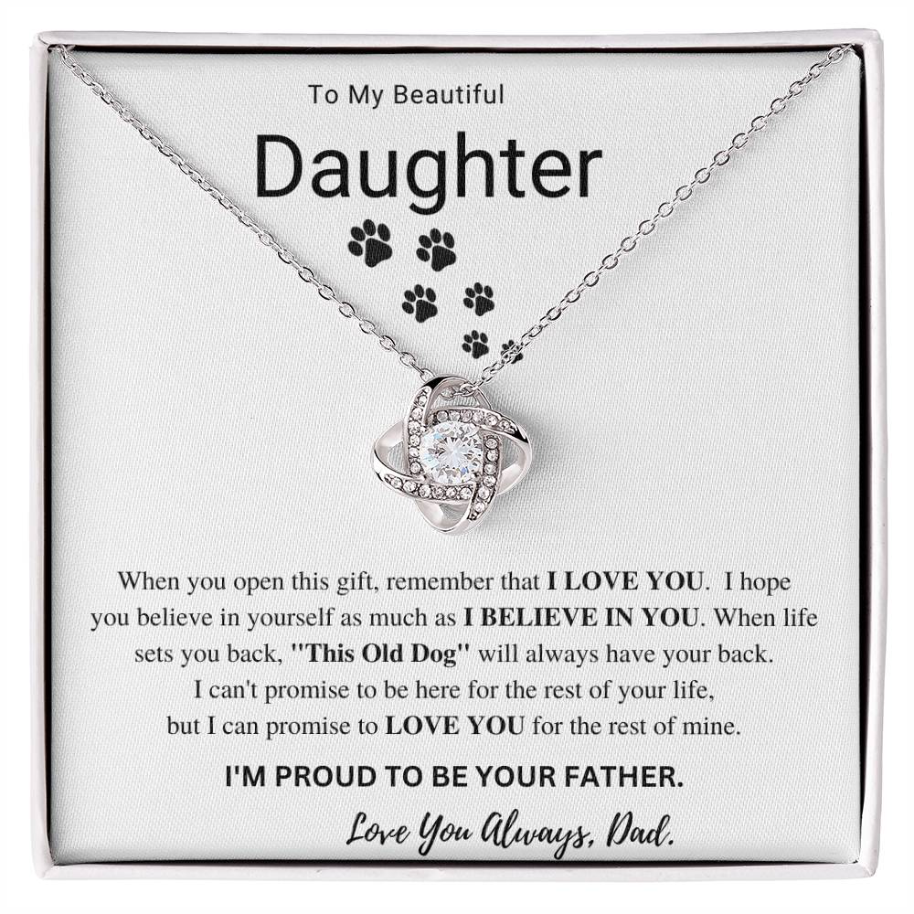 Old Dog Necklace Gift Daughter