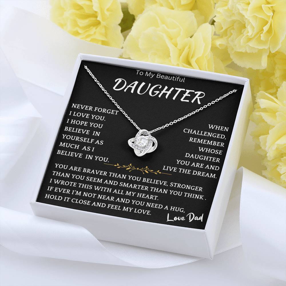 Beautiful, Smart Daughter Necklace Gift