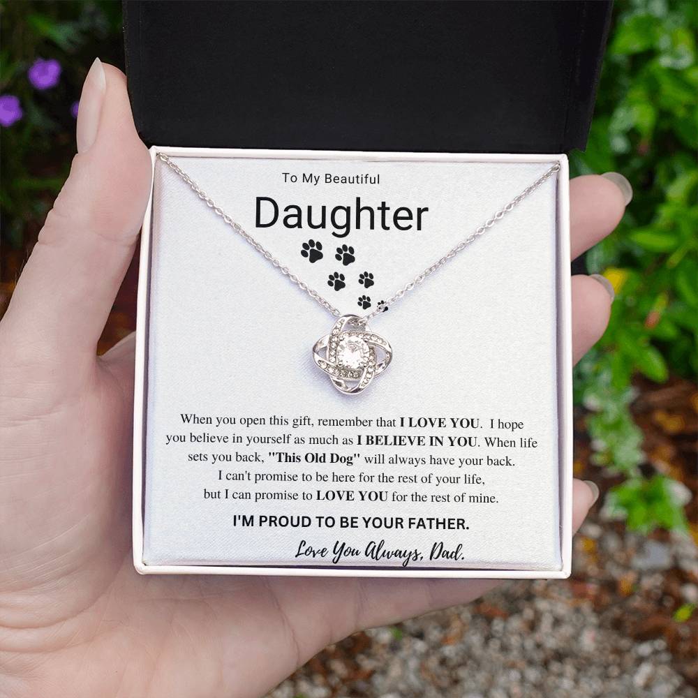 Old Dog Necklace Gift Daughter