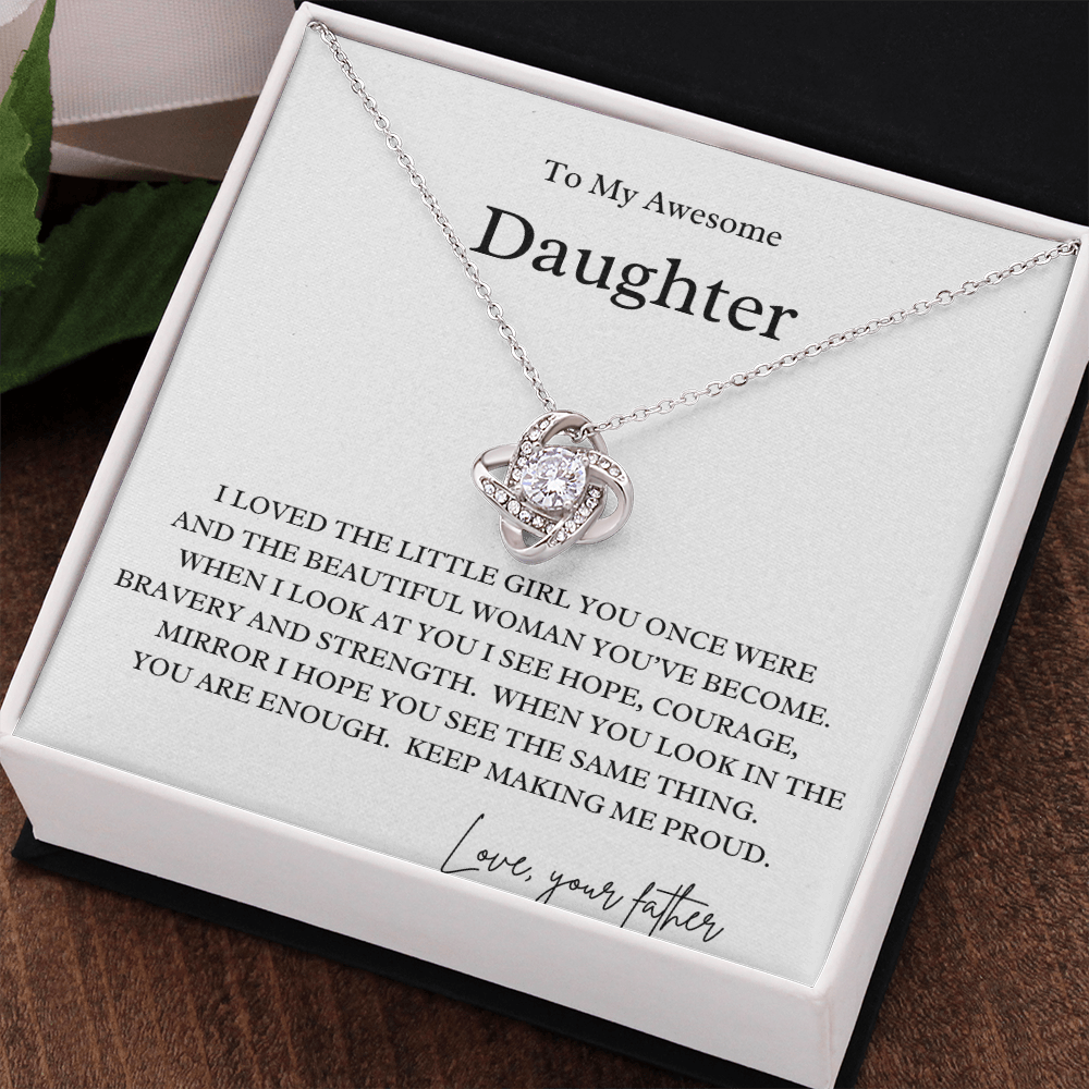 Courage, Bravery Daughter Necklace