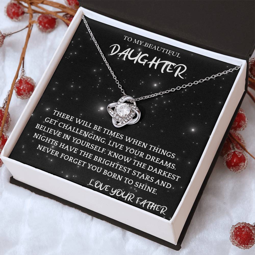 Born To Shine Necklace Daughter Gift