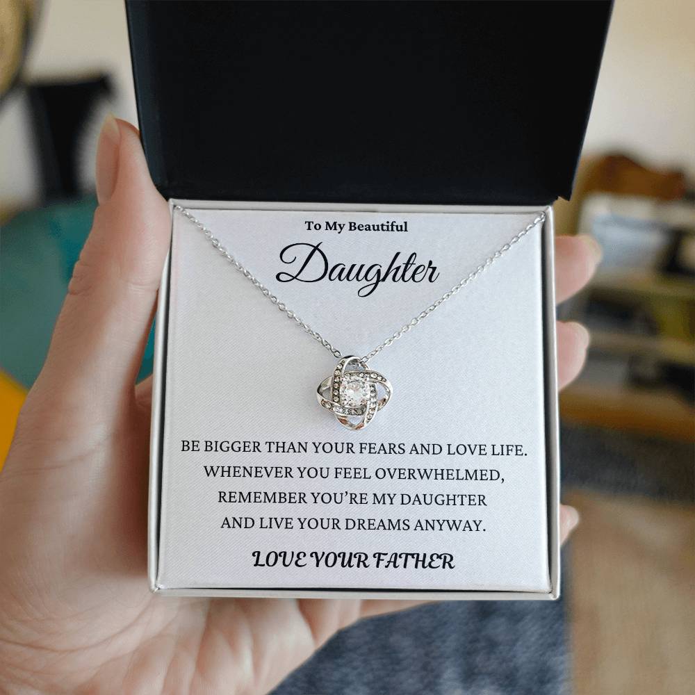 Bigger Than Fears Necklace Gift Daughter