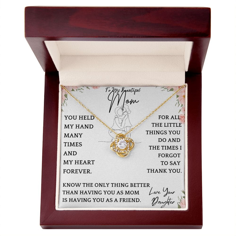 Thank You Mom Necklace Gift