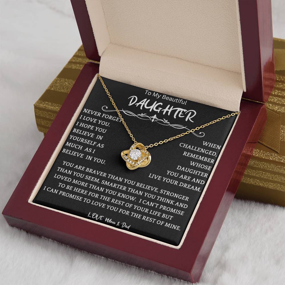 Live Your Dreams Necklace Gift From Mom & Dad
