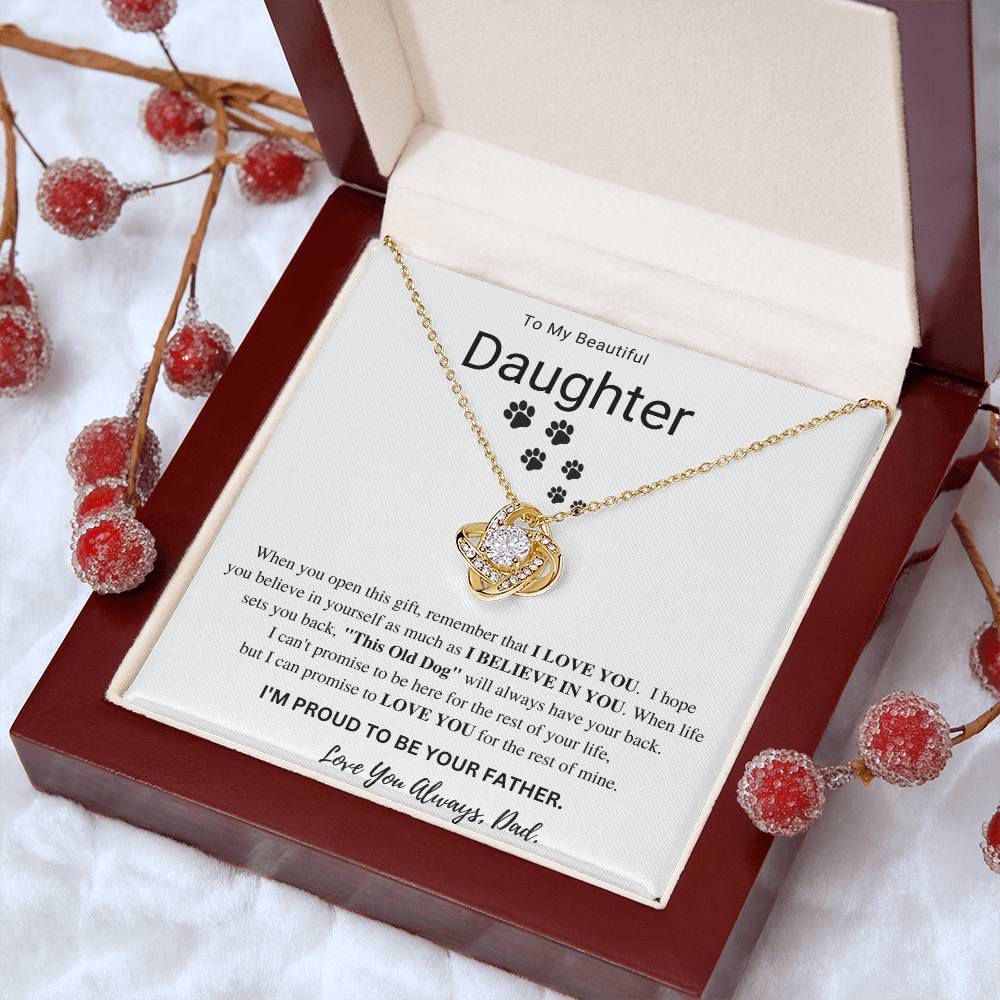 Old Dog Necklace Gift Daughter