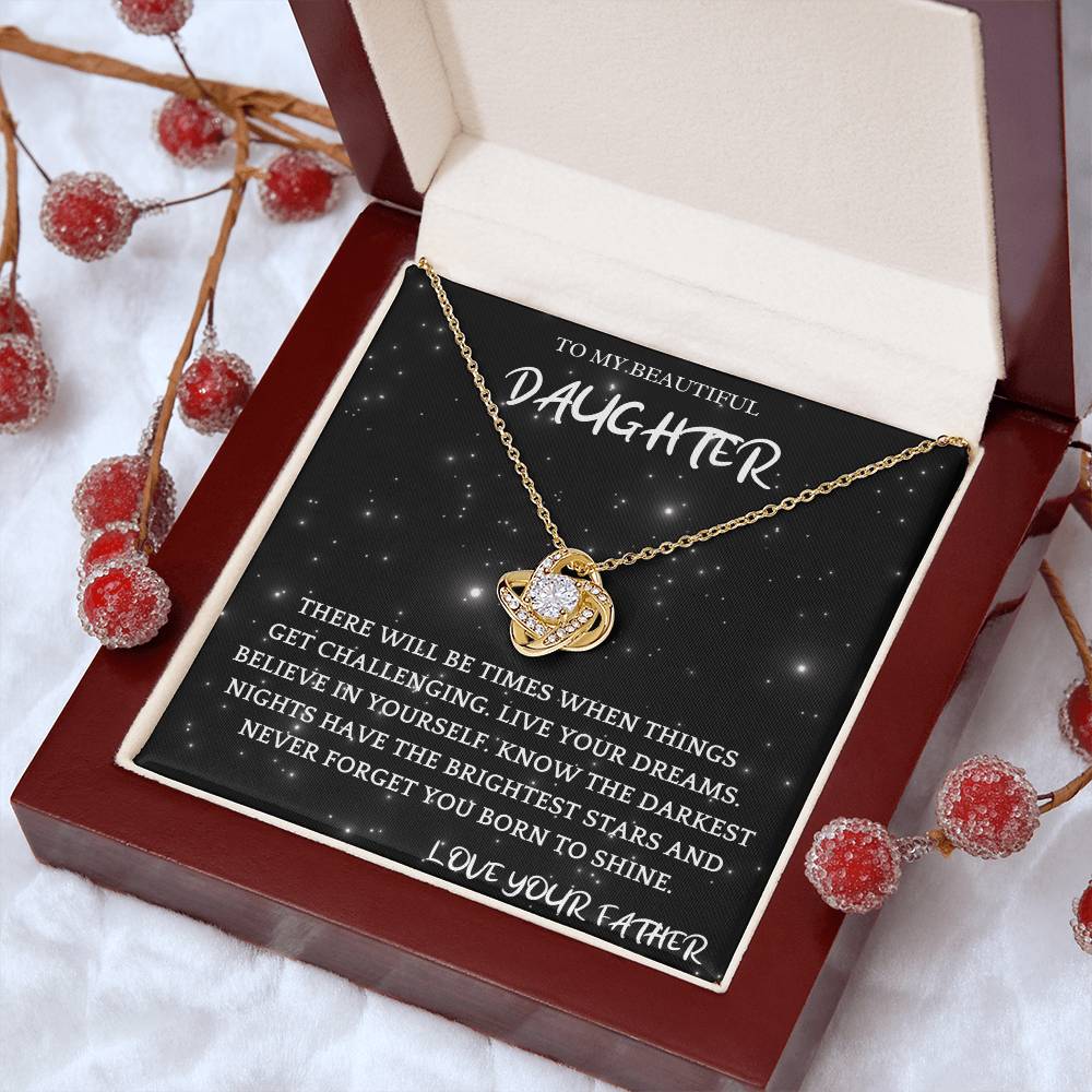 Born To Shine Necklace Daughter Gift