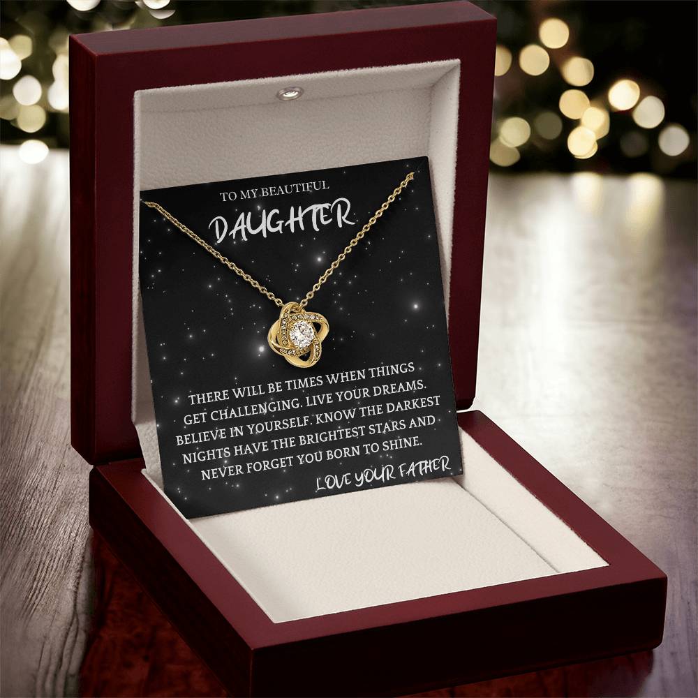 Born To Shine Necklace Daughter Gift