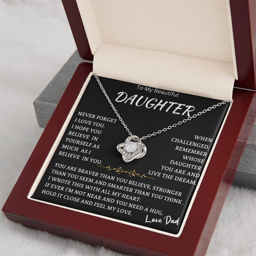 Beautiful, Smart Daughter Necklace Gift