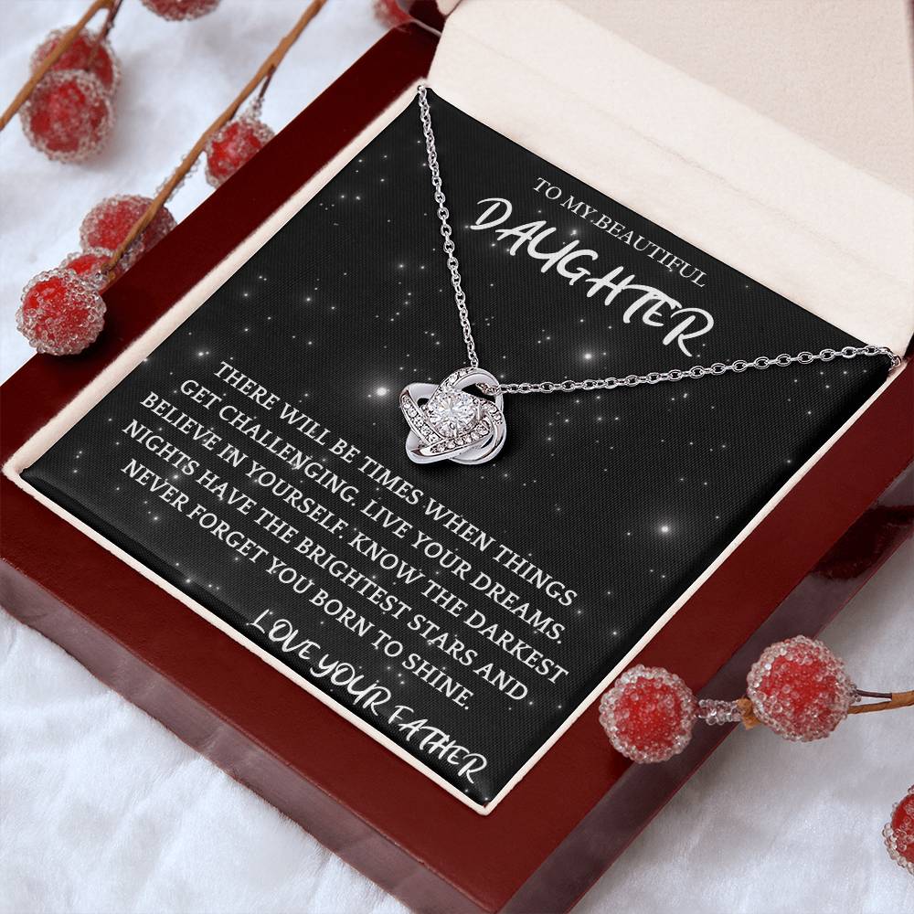 Born To Shine Necklace Daughter Gift
