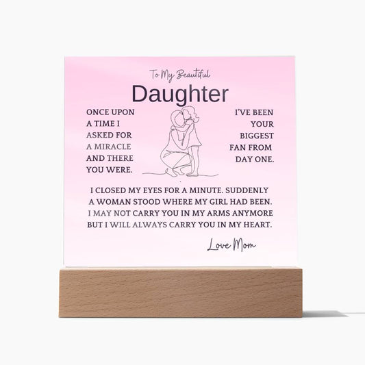 Biggest Fan Gift For Daughter Acrylic Plaque