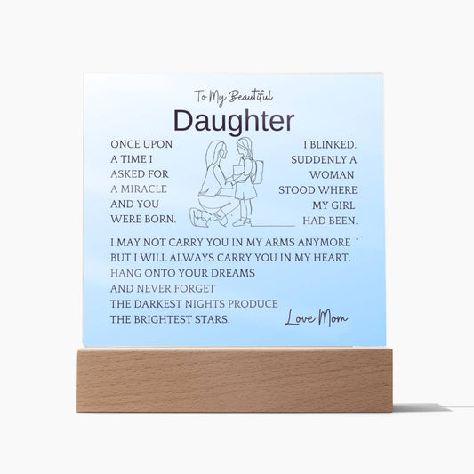 In My Heart Gift For Daughter Acrylic Plaque