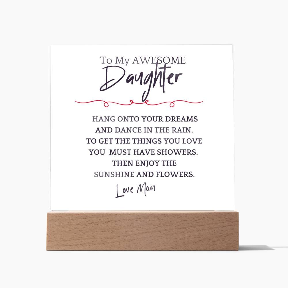 Sunshine Flowers Gift For Daughter Acrylic Plaque