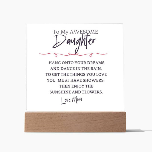 Sunshine Flowers Gift For Daughter Acrylic Plaque