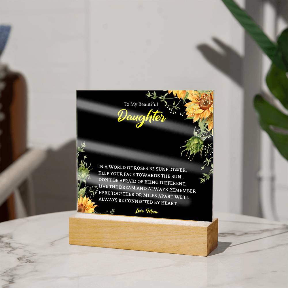 Here Together Acrylic Plaque Gift For Daughters