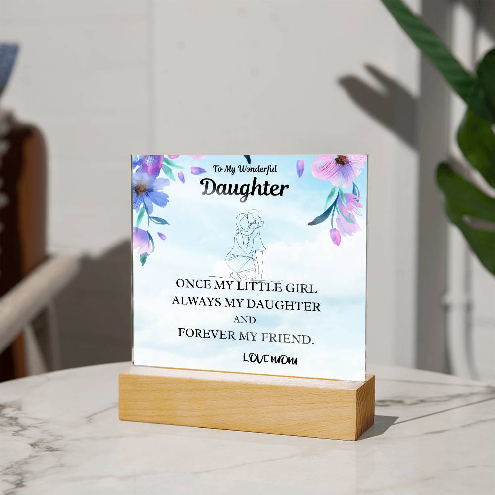 Little Girl Gift For Daughter Acrylic Plaque