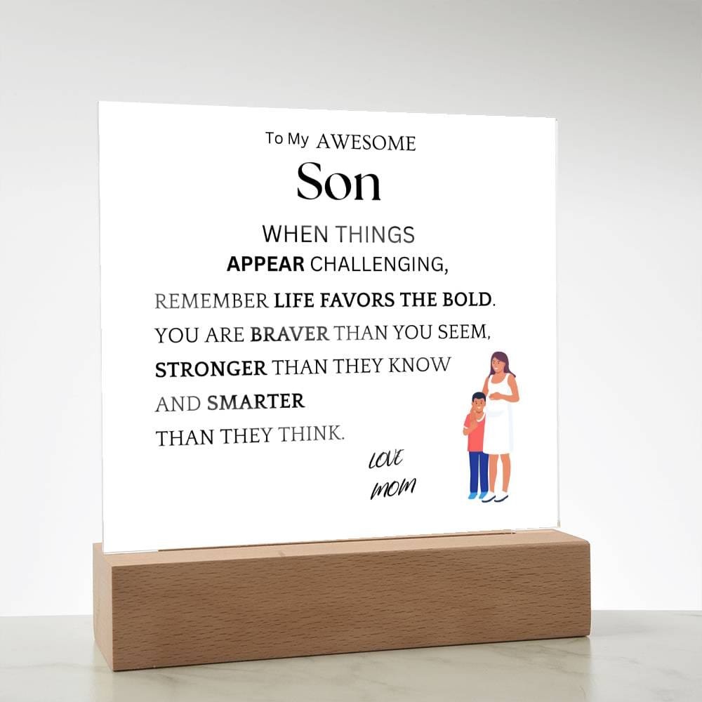 Favors The Bold Acrylic Plaque