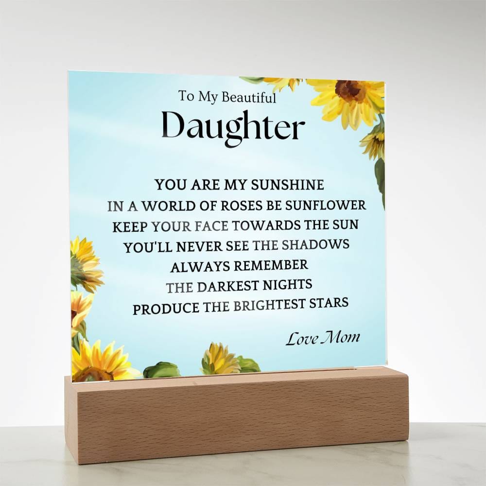 Shadows Gift For Daughter Acrylic Plaque