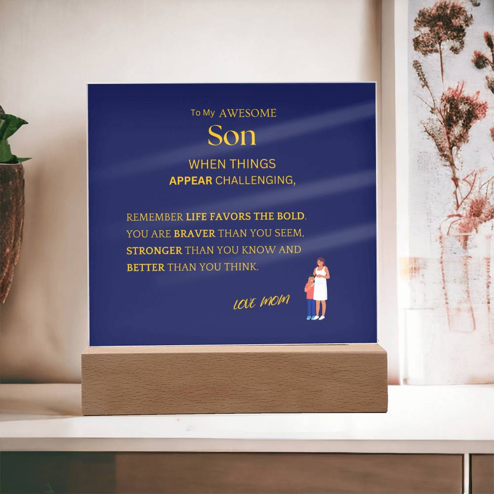 Better Than You Think Gift For Son Acrylic Plaque
