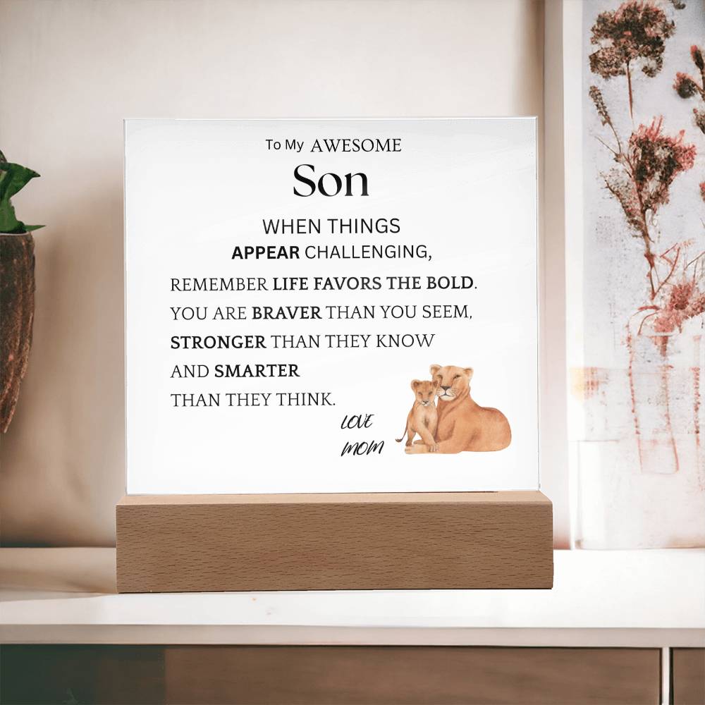 Life Favors The Bold Gift For Son