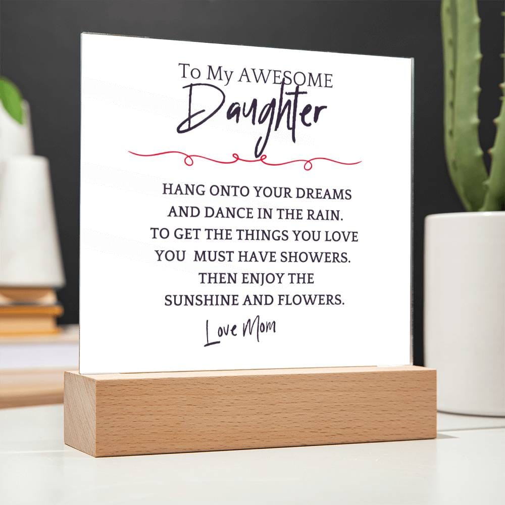 Sunshine Flowers Gift For Daughter Acrylic Plaque