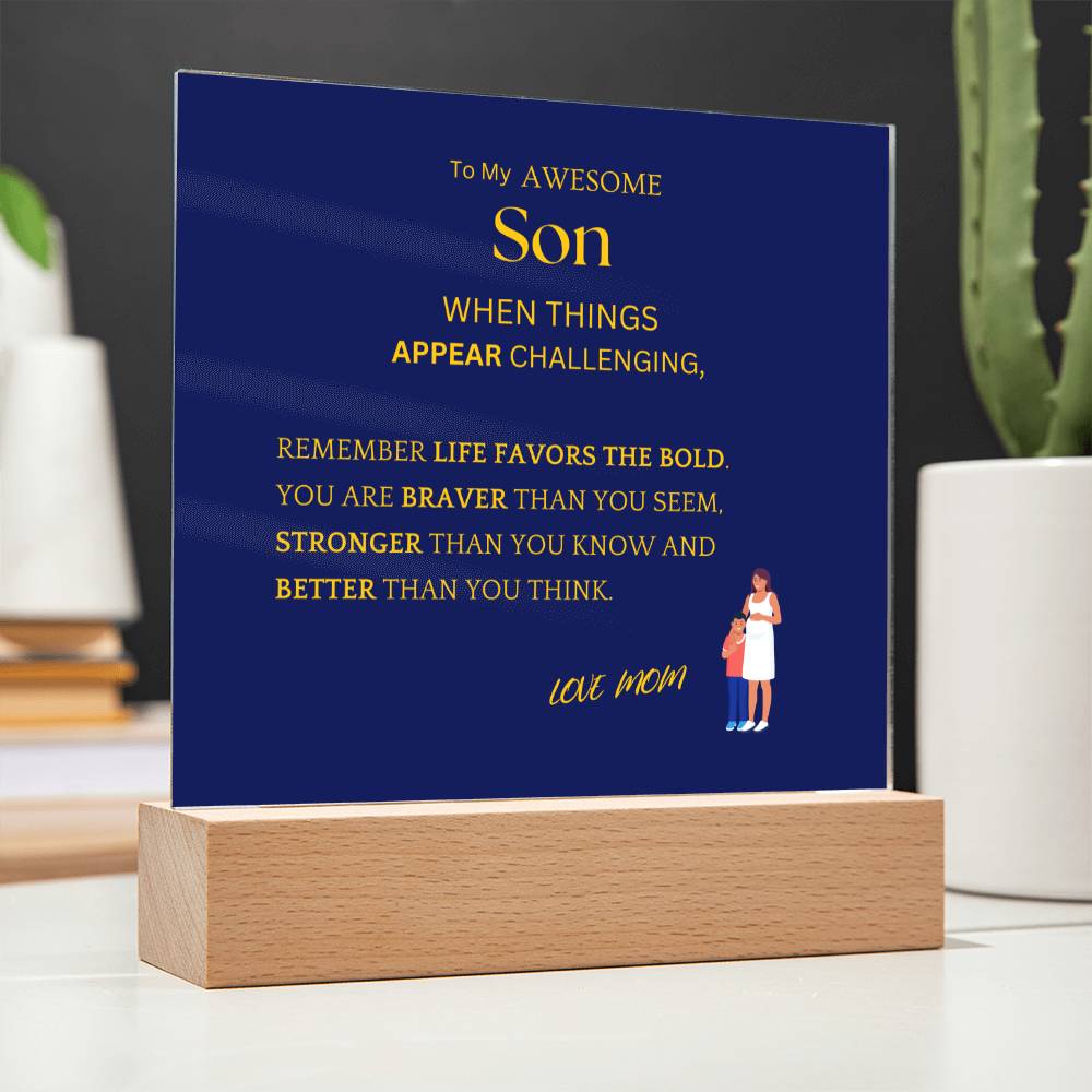 Better Than You Think Gift For Son Acrylic Plaque