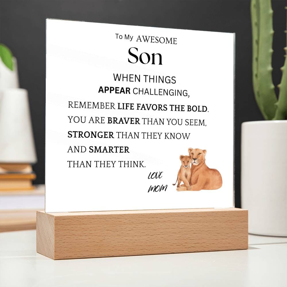 Life Favors The Bold Gift For Son