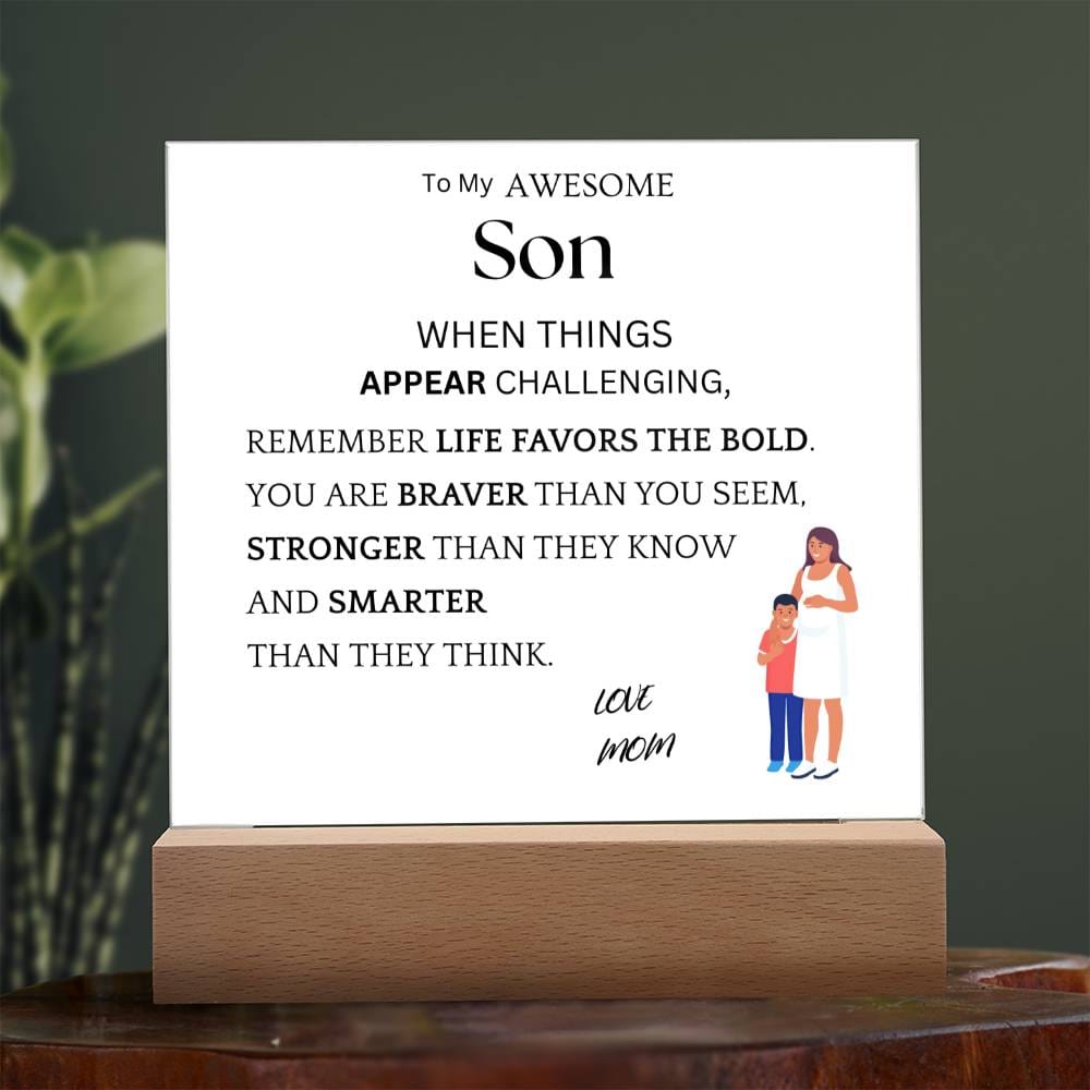 Favors The Bold Acrylic Plaque