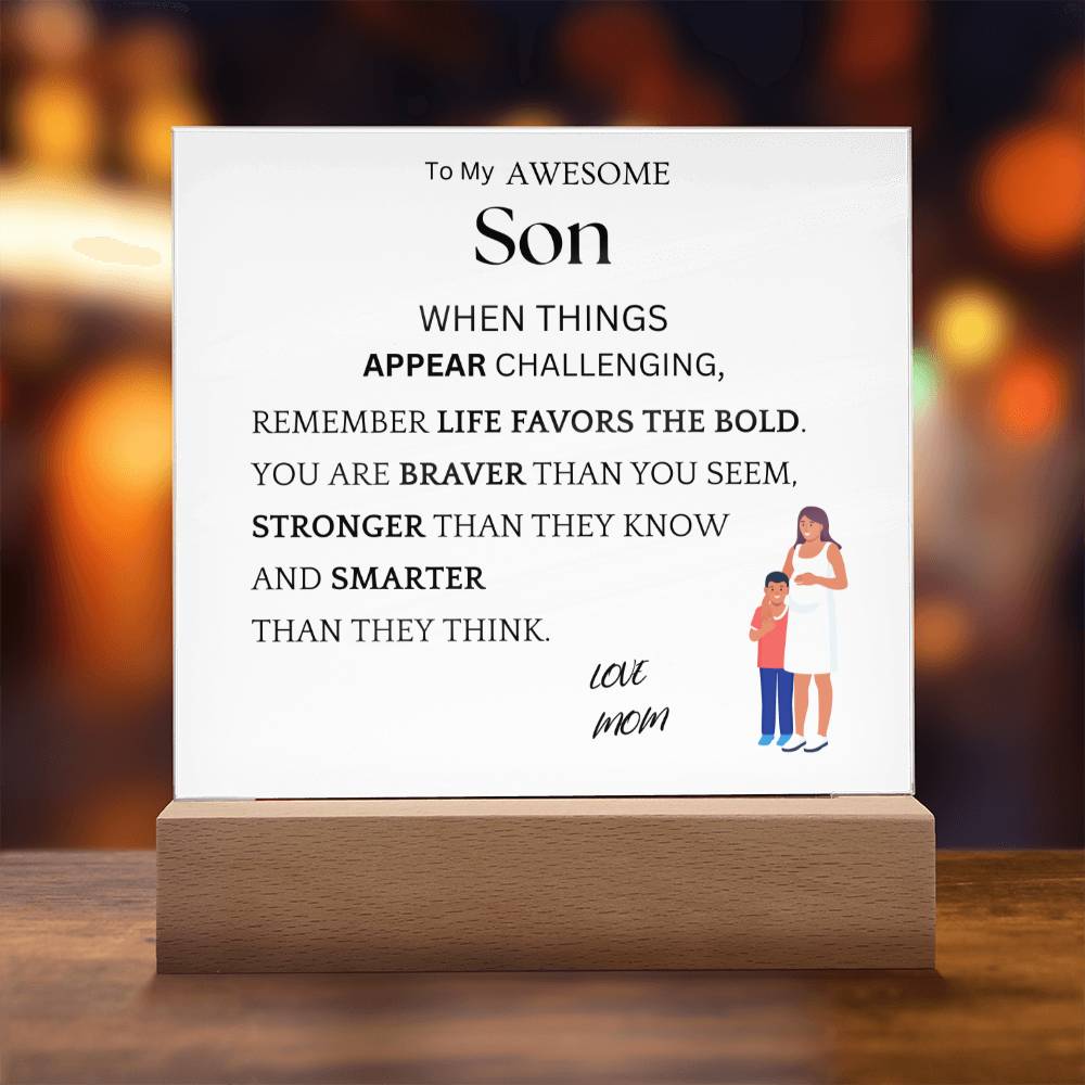 Favors The Bold Acrylic Plaque